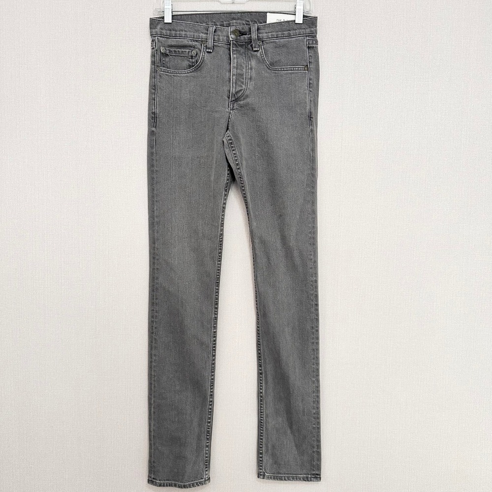 Rag & Bone Standard Issue Fit 2 Slim Grey Denim Jeans Mens Size 28 Made in USA